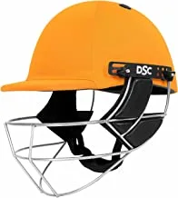 DSC DEFENDER Cricket Helmet for Men & Boys (Adjustable Steel Grill | Back Support Strap | Light Weight | size:Extra Small (Yellow)
