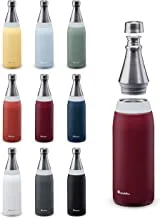 Aladdin Fresco Thermavac Stainless Steel Water Bottle 0.6L Burgundy Red – Leakproof | Keeps Cold for + 10 Hours | BPA-Free | Dishwasher Safe | Reusable Water Bottle with Durable Finish