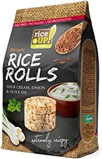 Rice Up Rice Rolls With Cream & Onion & Olive Oil, 50 G, Pack of 1