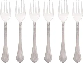 Raj Stainless Steel Fork with 6 Pieces Set, 18.5 cm, RK0038, Sweet Fork, Pastry Fork, Dessert Utensil