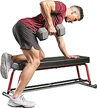 Sunny Health & Fitness Flat or Adjustable Incline/Decline Weight Bench for Heavy Duty Workouts, Sit Ups, Strength Training, Lifting and Home Gyms