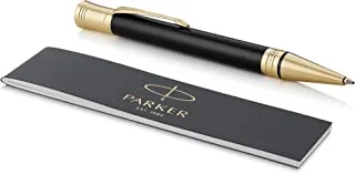 باركر دوفولد قلم حبر جاف | كلاسيك أسود مع زخرفة ذهبية | علبة هدايا مميزة | 8491