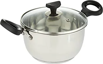 Crystal Stainless Steel Induction Bottom Casserole - Silver