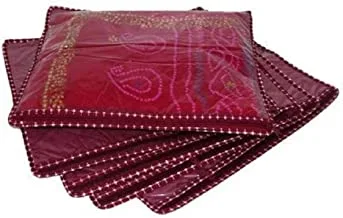 Kuber Industries™ Rexine Saree Cover (Set Of 24) - Maroon
