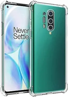 Clear Transparent Case Designed for OnePlus 8 Pro Case, Emand Ultra Slim Thin Soft TPU Reinforced Corners Protective Phone Case Cover for OnePlus 8 Pro