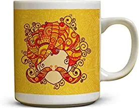 كوب سيراميك للقهوة أو الشاي من ديكالاك ، الوان ثابتة - صمم للفنون ، Mug-Sty1-Art0034
