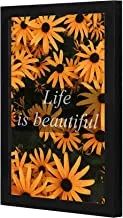LOWHA LWHPWVP4B-393 Life is Beautifule Wall art wooden frame Black color 23x33cm By LOWHA