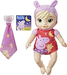 Baby Alive Goodnight Peppa Doll ، لعبة Peppa Pig ، ملحقات وقت النوم ، دمية أول طفل ، قابلة للغسل ، جسم ناعم ، للأطفال من عمر سنتين فما فوق ، شعر أشقر ، متعدد الألوان ، F2387