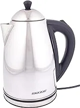 ALSAIF 2.2Liter 2200W Electric Cordless Kettle Stainless Steel Body, Black, White S7028 2 Years warranty