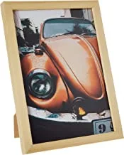 Lowha Volkswagen Beetle Orange Wall Art With Pan Wood Framed Ready To Hang For Home, Bed Room, Office Living Room Home Decor Hand Made Wooden Color 23 X 33Cm By Lowha