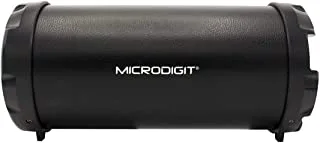 Microdigit Multi-Function Portable Wireless Bluetooth Drum Hd Sound Speaker, M0054Rt, Black