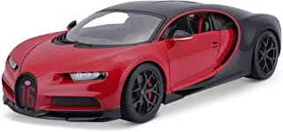 Bburago Maisto Bugatti Chiron Sport 1:18 Diecast Model Car أسود وأحمر