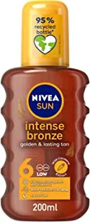 NIVEA SUN Tanning Oil Spray, Intense Bronze with Vitamine E & Jojoba Oil, SPF 6, 200ml