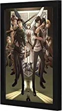 LOWHA Attack in titan Wall art wooden frame Black color 23x33cm By LOWHA