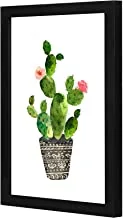 LOWHA Cactus Tree Wall art wooden frame Black color 23x33cm By LOWHA
