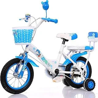 SDUOBEI Girls Bike With Normal Training Wheels 14 Inch, Blue