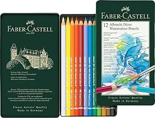 مجموعة أقلام ألوان مائية من فابر كاستل ، ألبريشت دورر ، 12 قطعة ، متنوعة