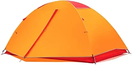 3 Season Backpacking Camping Tent Orange 220 * 190 * 127cm