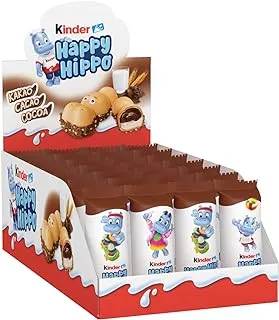 Kinder Happy Hippo Cocoa Biscuits, 20.7gm - Pack of 28