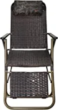 كرسي تخييم قابل للطي مع مسند للذراعين ، وسادة ، بني غامق ، AL488