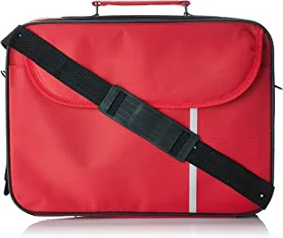 شنطة لاب توب داتا زون حقيبة كتف 15.6 بوصة حمراء مع نورتون سيكيوريتي ديلوكس لثلاثة أجهزة اشتراك لمدة عام
