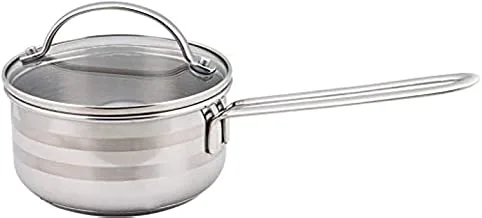 Prestige Infinity Stainless Steel 1.5 Litres 16 CM Sauce Pan | Non- Stick| Transparent Cover Lid | Induction Compatible- Silver