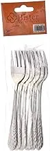 Bister Stainless Steel Cake Fork With Mirror Polish | 6 Pieces Fruit Forks | Dessert Pastry Salad Forks for Home- Office- Dessert Shop and Party
