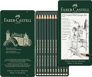 طقم أقلام رسم من 12 قطعة فابر كاستل 9000