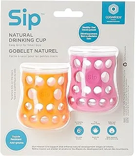 Cognikids Sip Natural Drinking Cup, Flamingo/Tangerine