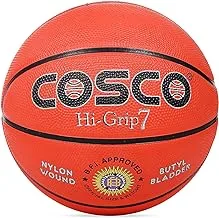 Cosco Hi-Grip Rubber Basketball, Size 7, (Multicolour)