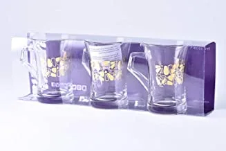 Wisteria Glass Mug set Lava Gold /3PCS