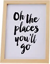 Lowha Oh The Plces You Will Go Wall Art With Pan Wood Framed Ready To Hang For Home, Bed Room, Office Living Room Home Decor Hand Made Wooden Color 23 X 33Cm By Lowha