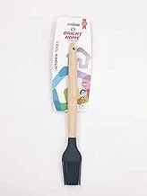 Bright Home Silicon Oil Brush with Wooden Handle, Kitchen Marinating and Basting Brush Soft And Durable Bristles Easy To Store & Clean Ergonomic & Hygienic Design