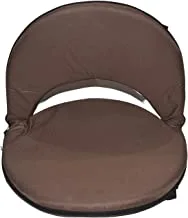 ME كرسي تخييم أرضي بيضاوي قابل للطي مع حامل حزام 3 مستويات - مخمل Al1409 / A-Dark Brown