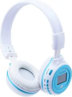 Datazone Wireless Bluetooth Foldable Stereo Headphone With Lcd Display, Dz-Hb 005, Blue