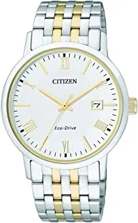 Citizen Mens Solar Powered Watch, Analog Display And Solid Stainless Steel Strap - Bm6774-51A