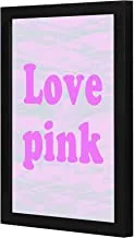 LOWHA Love pink Wall art wooden frame Black color 23x33cm By LOWHA