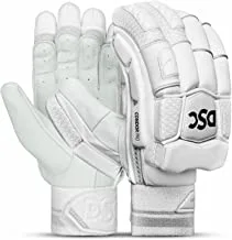 DSC Condor Pro Cricket Batting Gloves, Mens-Left (White-Fluro Yellow)
