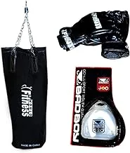 Sand Bag Boxing is Empty 80 cm World Fitness and gamble Boxing Fitness World and Fitness World Boxing Full Finger Gloves - Free,Black