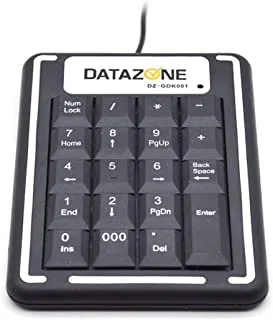 لوحة مفاتيح USB رقمية من داتازون ، لوحة مفاتيح رقمية صغيرة ، أسود ، DZ-GDK001