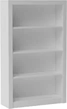Brv Moveis Book Shelf With Four Shelves, White - H 150 Cm X W 90.5 Cm X D 30.5 Cm