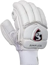 SG Test White Leather Left Hand Batting Glove (White)