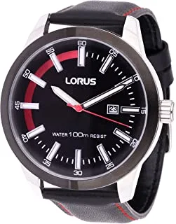 Lorus Sport Mens Analog Quartz Watch With Leather Bracelet Rh951Jx9