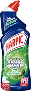 Harpic Toilet Cleaner Liquid Active Fresh Pine, 500Ml