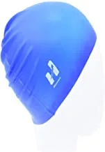 قبعة سباحة من السيليكون للكبار من هيرموز تحمل إضافيًا للجنسين ، أزرق