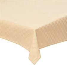 غطاء طاولة دوبي جاكار قطن 100٪ برنسيس - 140 × 140 سم - بيج 1 قطعة