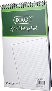 Roco 70 Sheets A5 Spiral Writing Pad, White
