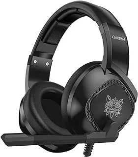 Onikuma K19 Professional Game Headphone With Mic Rgb Led Backlight Wired Gamer Headset Noise Canceling Forpc/Ps4/Xbox Black, Middle