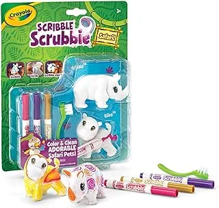 Crayola Scribble Scrubbie Safari Animals, Rhino And Hippo, 2 Count, Creative Toy, Gift For Kids, Age 3, 4, 5, 6