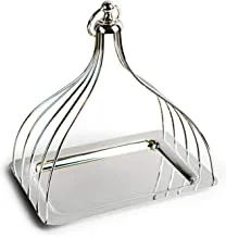 SOLETER Silver Plated Cage Tray with Metal Handles Rectangle Shape | High Quality Stainless Steel & Warming Gift | Large